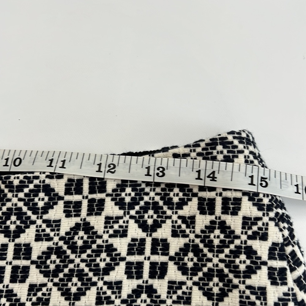 Tory Burch blue and ivory skirt style 51151324 A-line size 4 18” length - Picture 12 of 14